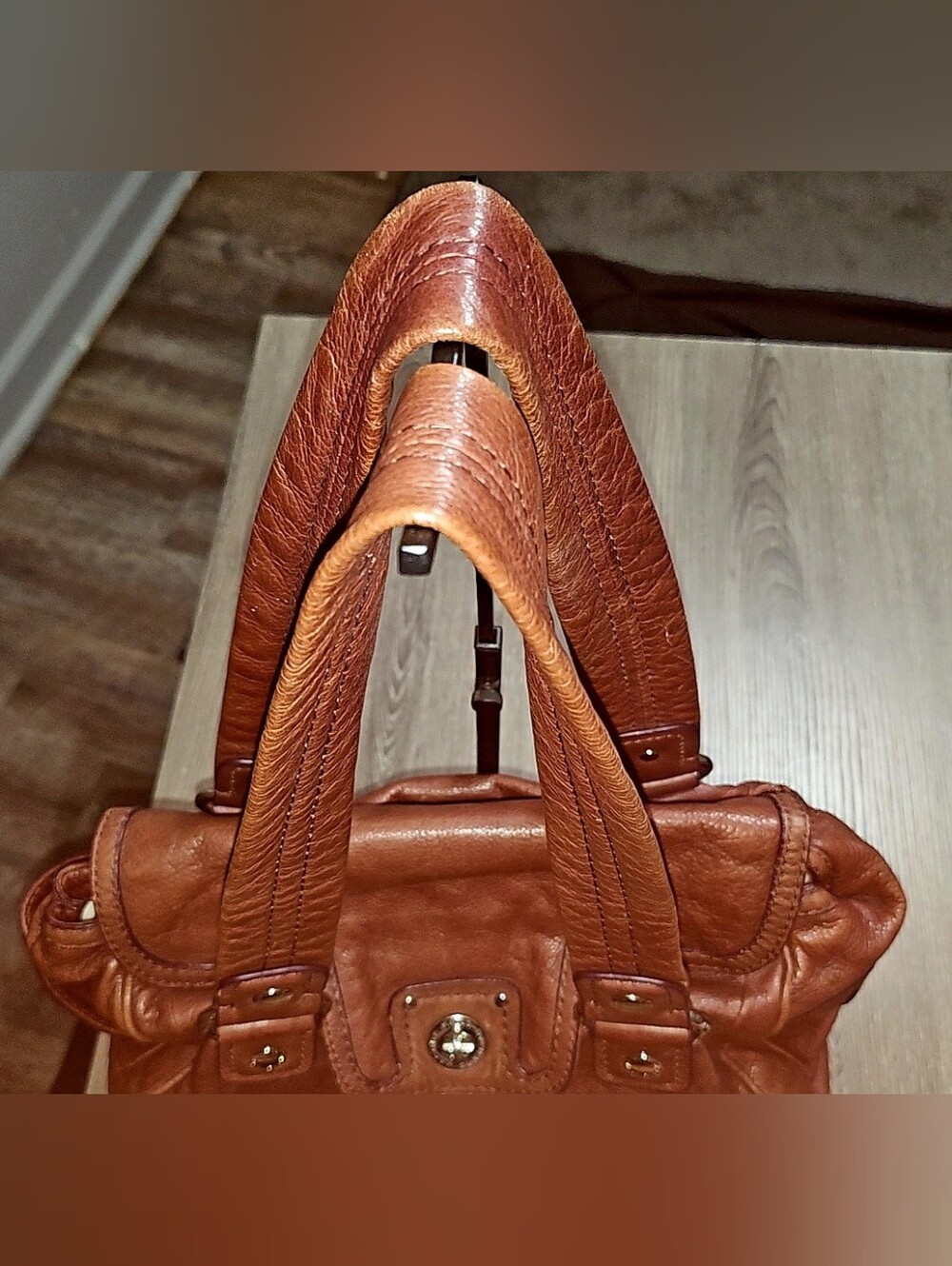 Vintage Marc by Marc Jacobs Totally Turnlock Quinn Satchel Brown Leather Bag - Picture 9 of 16